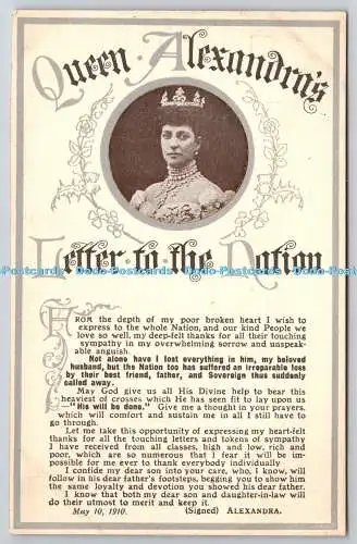 R761397 Queen Alexandra Brief an die Nation C W Faulkner London Serie 944