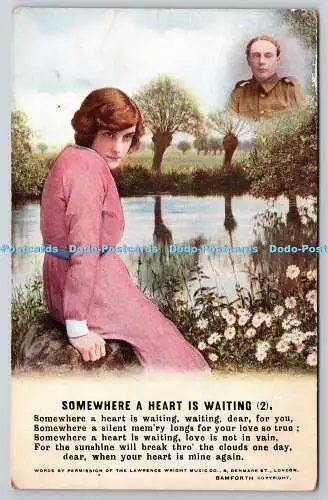 R761449 Somewhere a Heart is Waiting Bamforth Holmfirth England New York Songs S