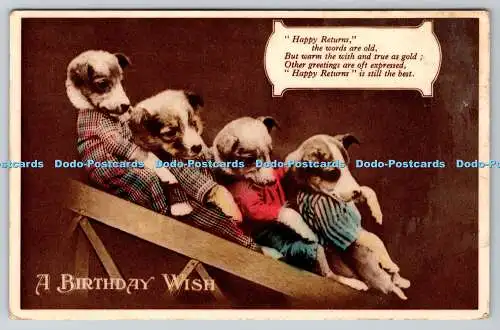 R762590 A Birthday Wish Happy Returns Dogs H B London Entire British Production