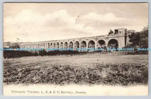 R756739 Sussex Balcombe Viaduct L B and S C Railway A H Homewood 1905