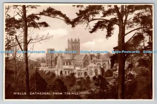 R761479 Wells Cathedral From Tor Hill T W Phillips Frith Real Photo Series