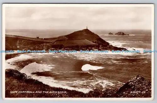 R756846 Cape Cornwall and the Brissons Valentine RP