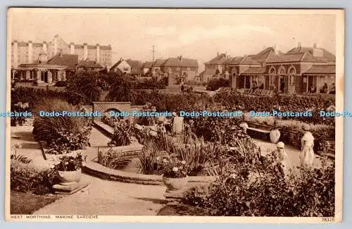 R762734 West Worthing Marine Gardens Photochrom Royal Tunbridge Wells 1945