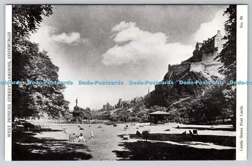 R762740 Edinburgh West Princes Street Gardens Castle Serie Nr 86 Postkarten