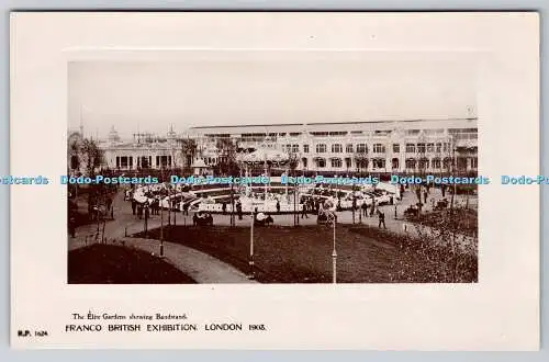 R756879 London Franco British Exhibition The Elite Gardens Showing Bandstand The