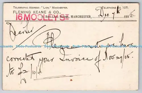 R761618 Lyon Manchester Fleming Keane 1905