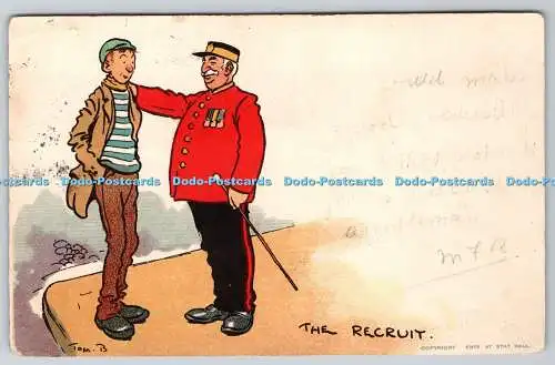 R762853 The Recruit Davidson Bros Bildpostkarten Tom Browne PM Edinburgh 1