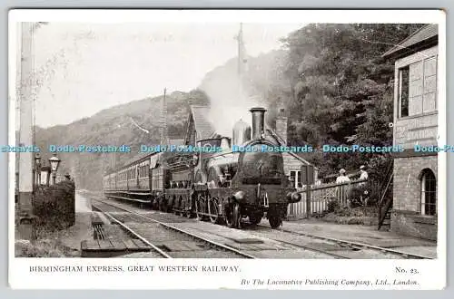 R762884 Birmingham Express Great Western Railway The Locomotive Publishing Londo