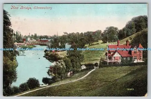 R757012 Shrewsbury New Bridge PM Oswestry 1906