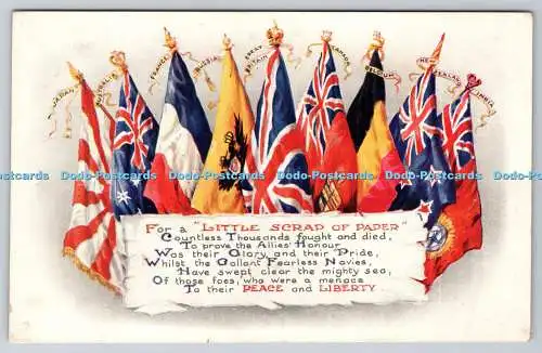 R761805 For a Little Scrap of Paper Flags B B London Series No R