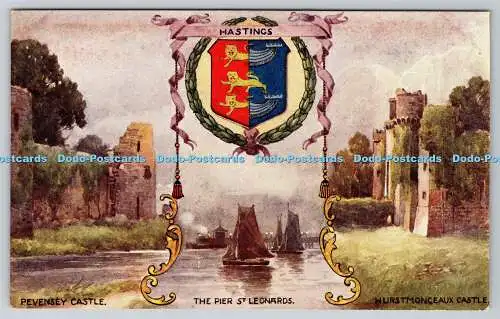 R757174 Hastings Pevensey Castle The Pier St Leonards W E B The Favourite Series