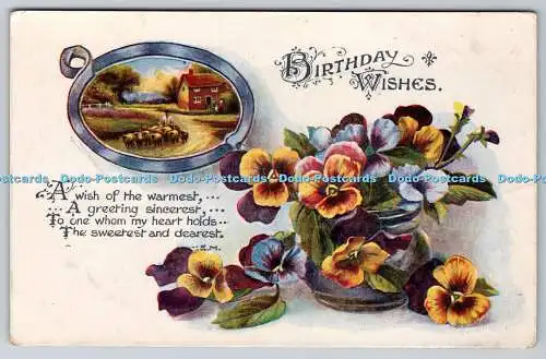 R757189 Geburtstagswünsche Blumen W und K London Serie 4781