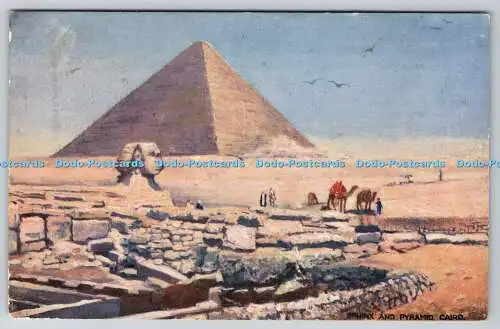 R757205 Cairo Sphinx and Pyramid Tuck Oilette Egyptia Gazette Series No 2