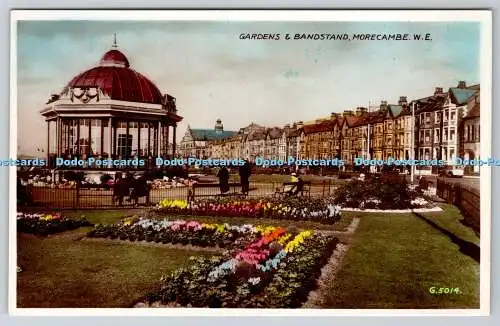 R757314 Morecambe W E Gardens and Bandstand Valentine RP