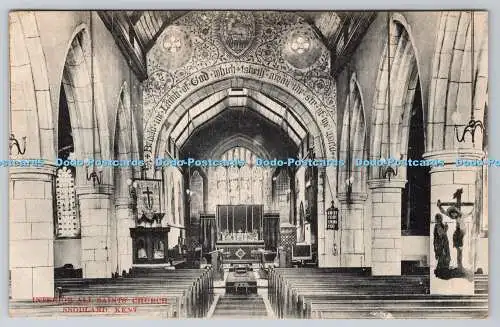 R757391 Kent Interior All saint Church Snodland A N Hambrook PM Maidstone 1910