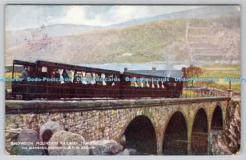 R760270 Snowdon Mountain Railway Train Via Llanberis Station L and N W Railway M