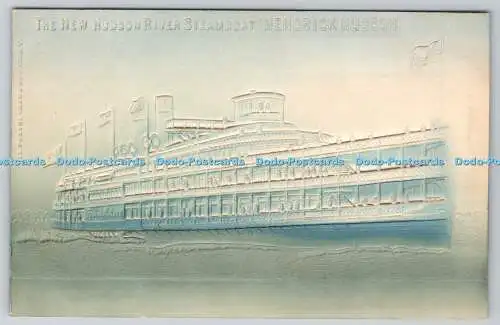 R760335 The New Hudson River Steamboat Hendrick Hudson Ill Postkarte und Nov N