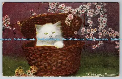 R760446 A Precious Hamper White Cat J W B London Commercial Series No 302