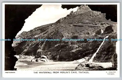 R760698 Tintagel The Waterfall From Merlin Cave R Youlton RP