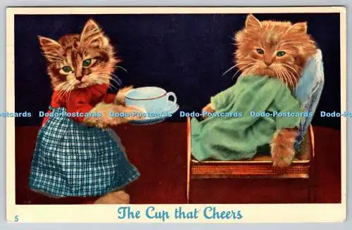 R760713 The Cup That Cheers Cats Mason Alpha Kitten Serie 1962