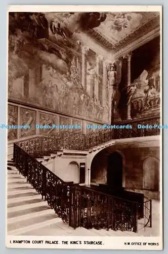 R757575 Hampton Court Palace The King Staircase H M Office of Works 1934