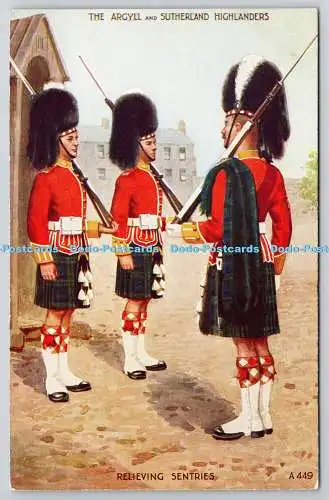 R757615 Relieving Sentries The Argyll and Sutherland Highlanders Valentine and S