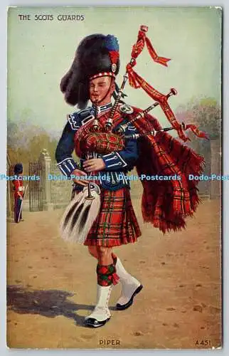 R757616 The Scots Guard Piper Valentine and Sons Ltd Kunstfarbe