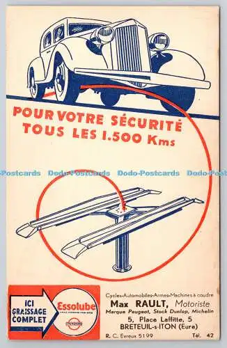 R757672 Pur Votre Securite Tous les 1 500 Kms Essoleum