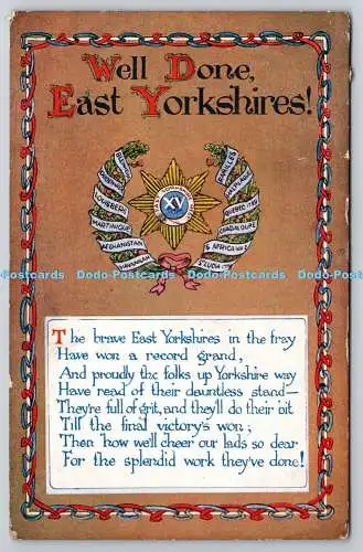 R757717 Well Done East Yorkshires H B Badge Series