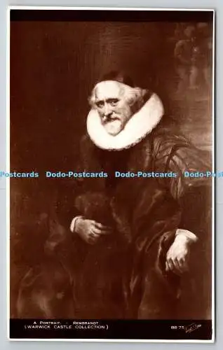 R757868 A Portrait Warwick Castle Collection Rembrandt Walter Scott RP