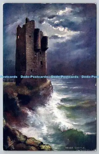 R757871 Caithness Keiss Castle Scottish Rough Seas Raphael Tuck and Sons Oilette