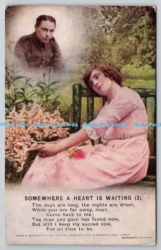 R757877 Somewhere a Heart is Waiting Bamforth and Co Ltd Songs series No 4882 3