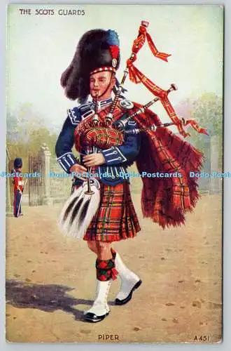 R757891 The Scots Guards Piper Valentine and Sons Ltd Kunstfarbe