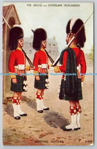 R757892 The Argyll and Sutherland Highlanders Relieving Sentries Valentine and S