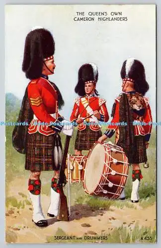 R757894 The Queen Own Cameron Highlanders Sergeant and Drummers Valentine and So