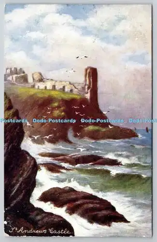 R757898 St Andrews Castle Scottish Castles Raphael Tuck and Sons Oilette Postcar