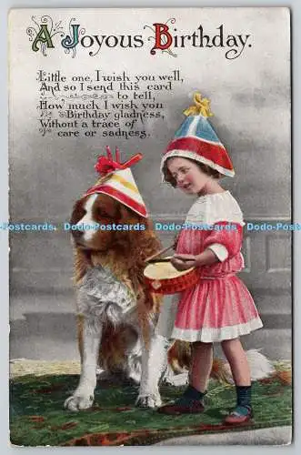 R757926 A Joyous Birthday Dog and Girl MB-Serie