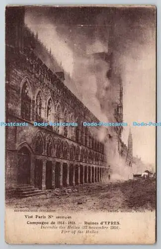 R757931 Campagne de 1914 Ruines d Ypres Incendie des Halles Neurdein et Cie Anto