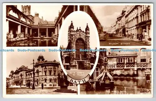 R758122 Bath Bath Abbey W Front Roman Bath Milsom Street Valentine and Sons Ltd