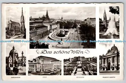 R758161 Das Schöne Wien Stephansdom Rathaus Belvedere P Ledermann Nr 50496 Multi