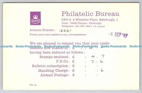 R758184 Telegram Philatelic Bureau Edinburgh 1967