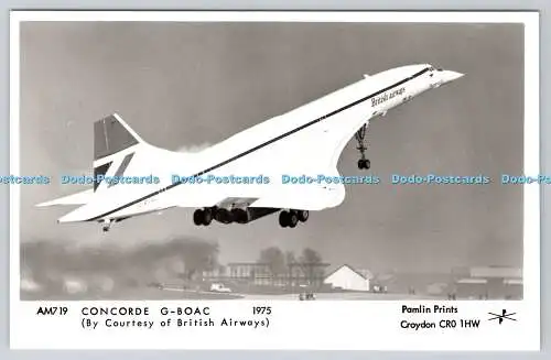 R758190 Concorde G BOAC mit freundlicher Genehmigung von British Airways Pamlin Prints 1975