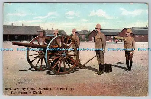 R758226 Royal Artillery Guns Attention 15 Field Gun Detachment in Khaki E F A Mi