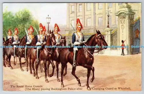 R758232 The Royal Horse Guards The Blues vorbei am Buckingham Palace nach Changin