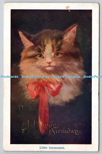 R758295 A Happy Birthday Little Innocence Cat C W Faulkner nd Co Ltd Serie 1637