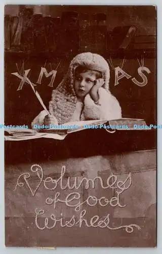 R758515 Xmas Volumes of Good Wishes A Little Boy Writes a Book B B Xmas Series N