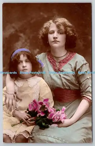 R758860 Woman and Girl Portrait Misch and Co Ltd Series No 3511 5 Aristophot