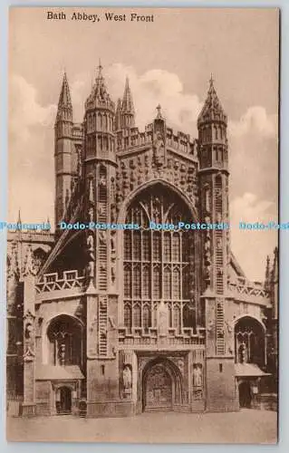 R758865 Bath Abbey Westfront Postkarte