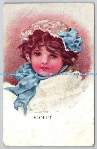 R758949 Violett Kleines Mädchen S Hildesheimer und Co Serie Nr 5297