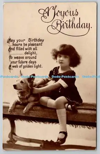 R759226 Joyous Birthday Girl and Dog H B Ltd RP